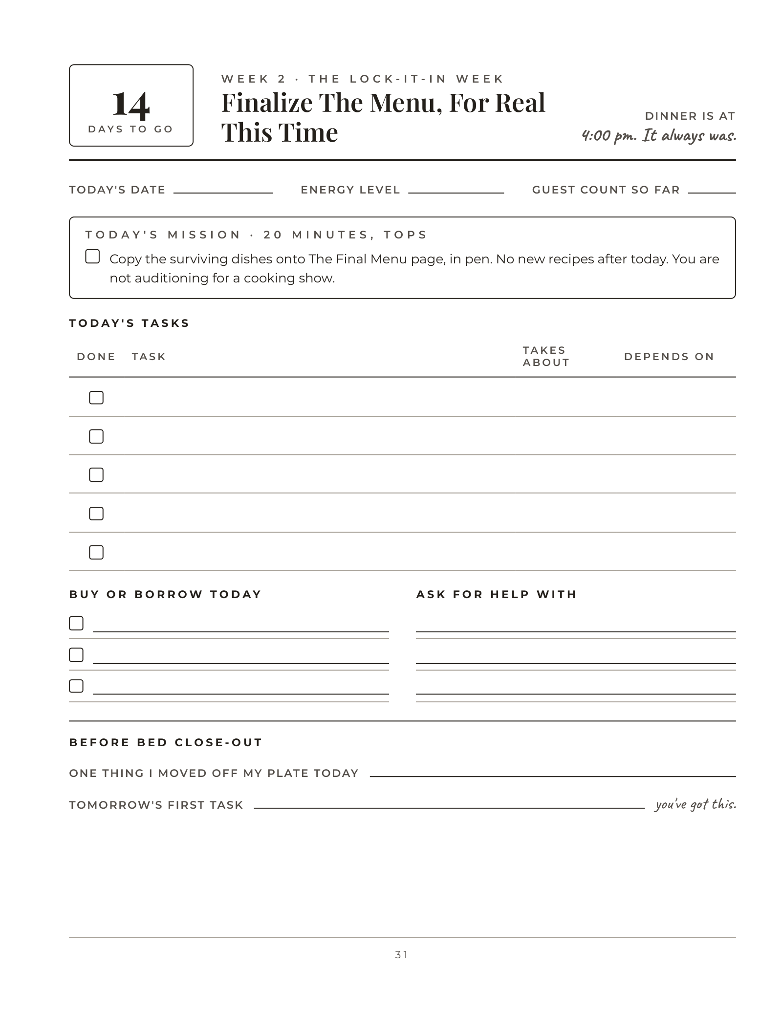 Your First Time Hosting Thanksgiving — inside page 1