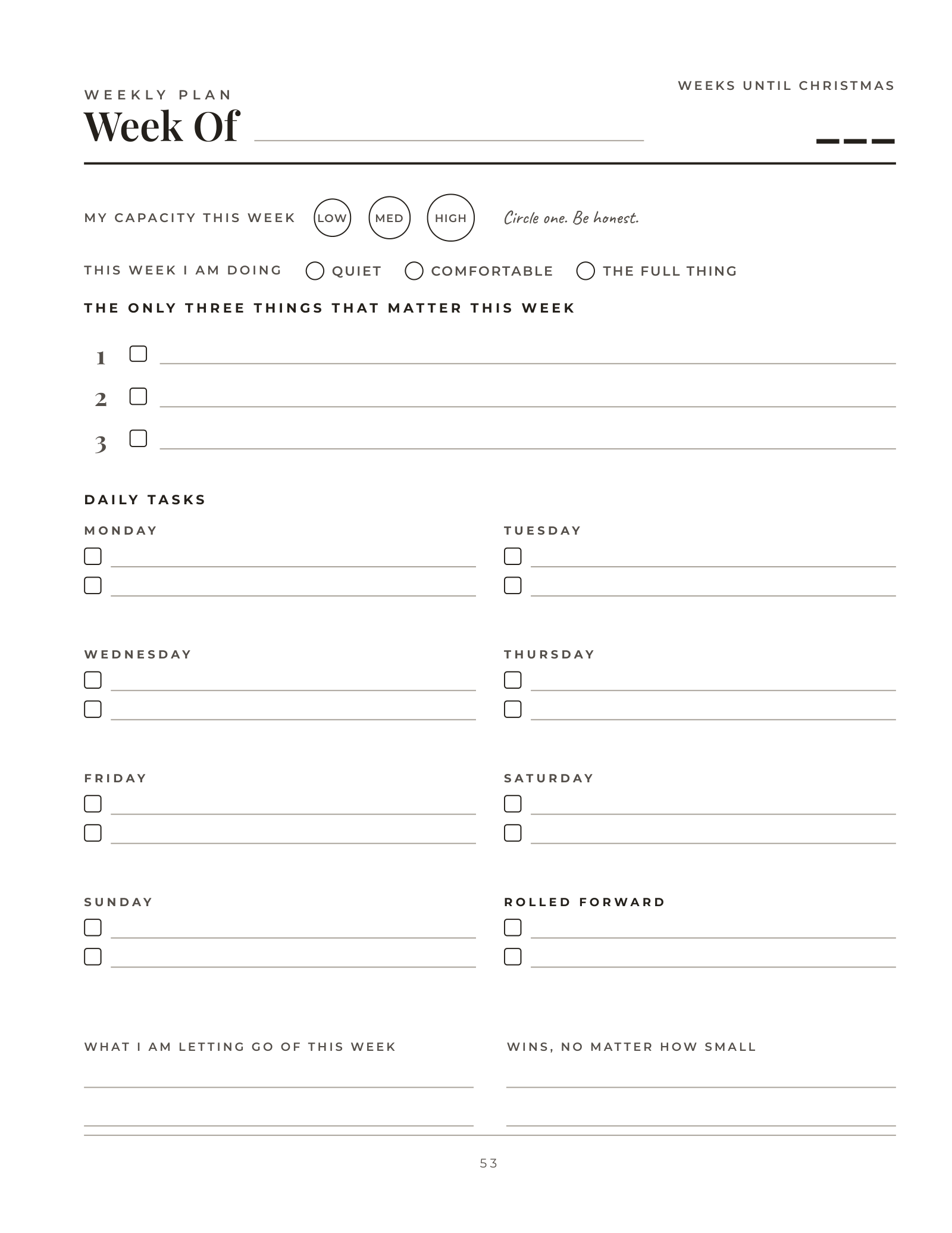The Low-Capacity Christmas Plan — inside page 3